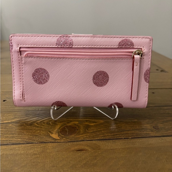 Kate Spade Haven Lane Stacy Bifold Wallet with Glitter Polka Dots - Picture 2 of 9